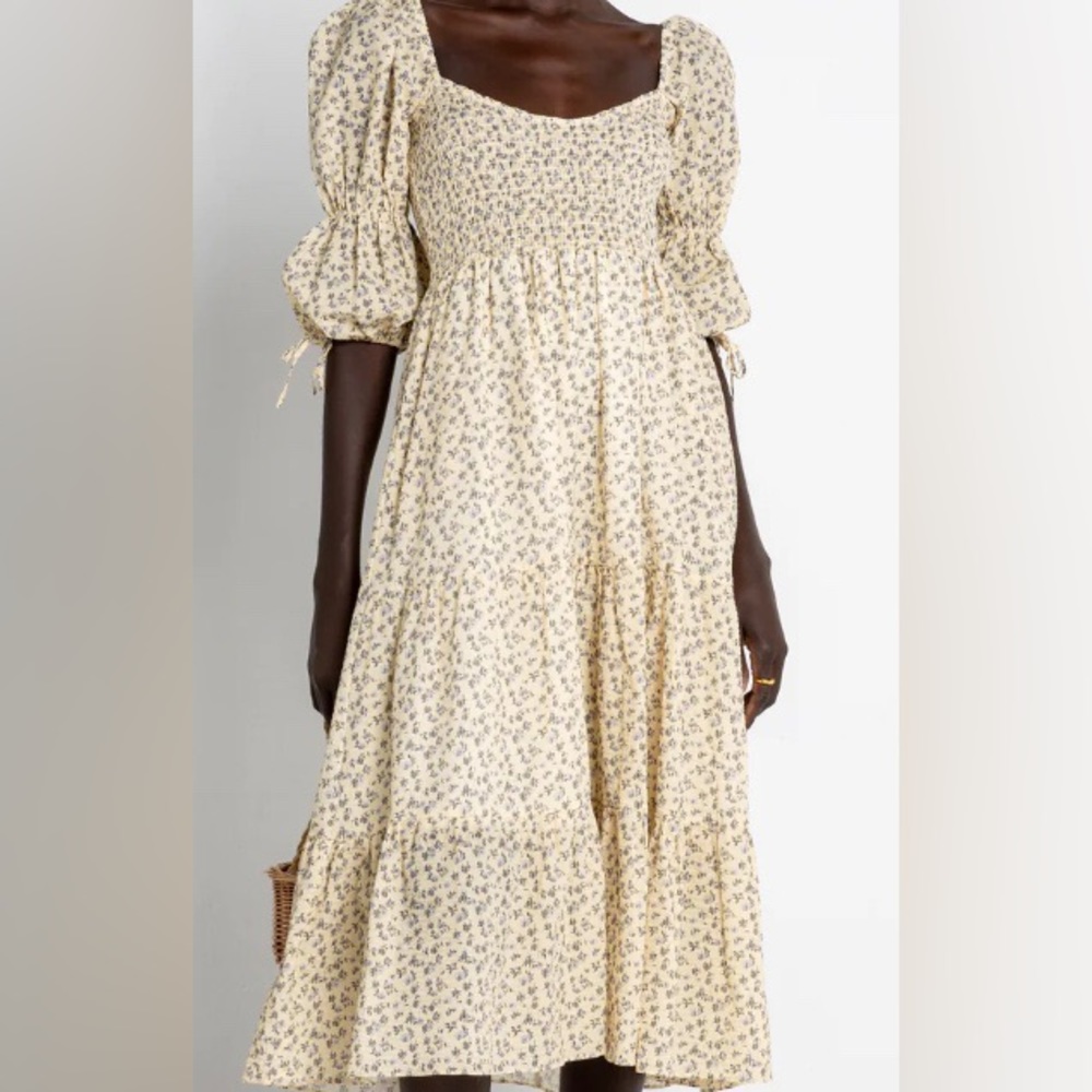 O.p.t Eugenia yellow floral dress. Size small. Perfect for fall.